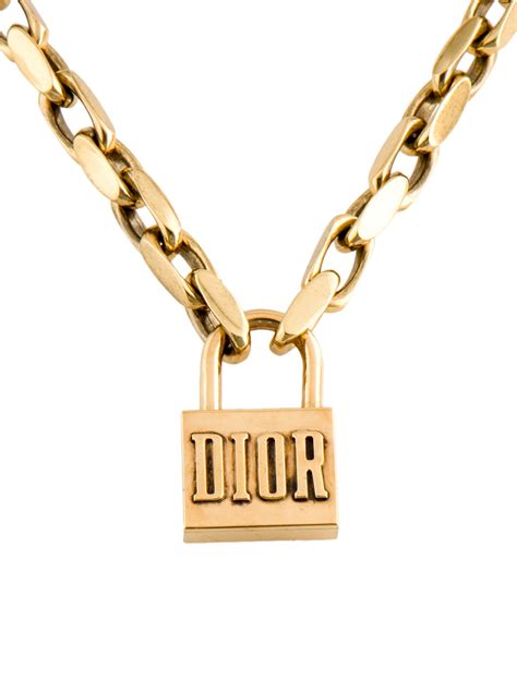 dior padlock necklace replica|christian dior necklace.